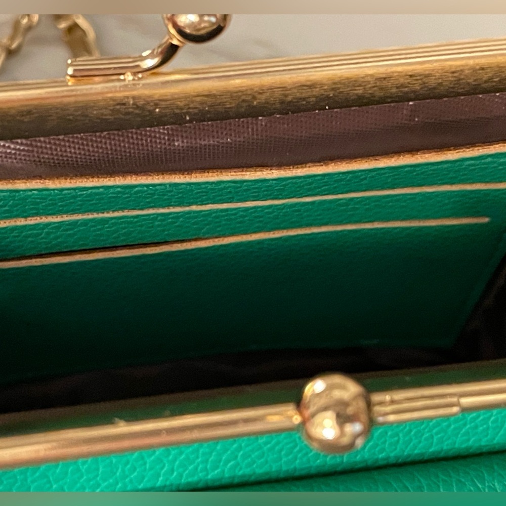Green Kisslock Purse Bag Wallet - Picture 4 of 6